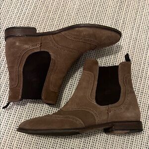 Massimo Dutti Brown Suede Chelsea Boots